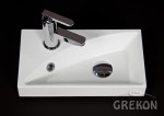 Umywalka dolomitowa RENA-400 biała