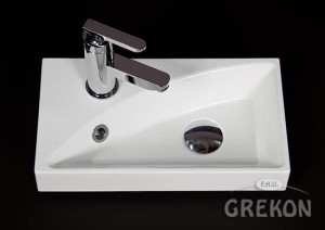 Umywalka dolomitowa RENA-400 biała