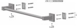 ARKTIC - wieszak kąpielowy 460 mm 01469 - schemat